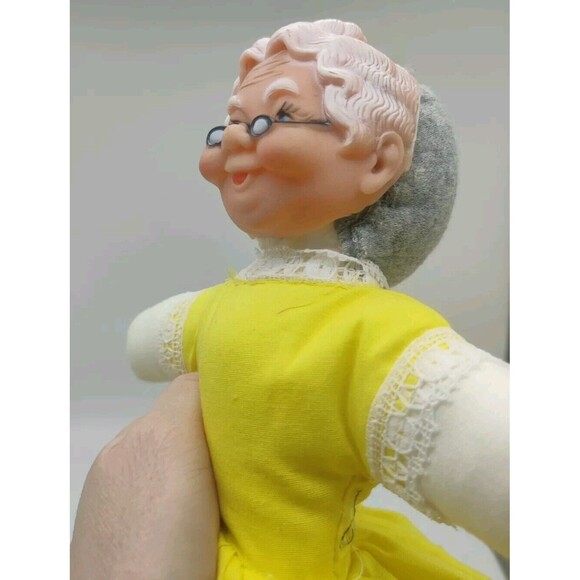 Vintage 3 in 1 Cloth Doll Red Riding Hood Grandma Wolf Topsy Turvy Story Telling - Picture 11 of 16